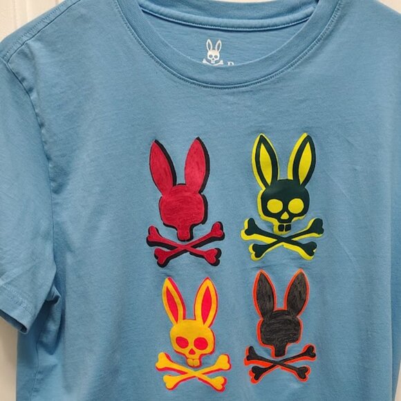 S0LD. NO LONGER FOR SALE  PSYCHO BUNNY MEDIUM (5) T-SHIRT IN EXCELLENT CONDITION - Picture 1 of 4